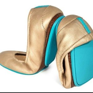 Limited edition champagne tieks size 8